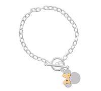 Disney Minnie Mouse Sterling Silver Bracelet with Pink Bow 7.25 inches, Sterling Silver