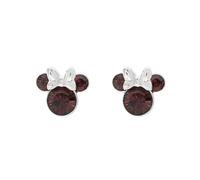 Disney Minnie Mouse Red January Birthstone sterling silver Crystal Earrings E905162RJANL