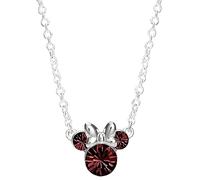 Disney Minnie Mouse Sterling Silver January Birthstone Crystal Necklace