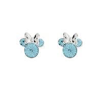 Disney Jewellery Disney Minnie Mouse CZ March Birthstone Stud Earrings 0.7 x 0.8cm