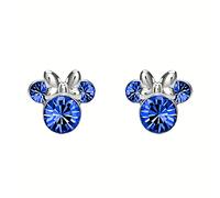 Disney Minnie Mouse Sterling Silver September Birthstone Earrings