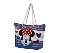 Disney Minnie Mouse Summer-Soleil Beach Bag, Blue, 52 x 37 cm