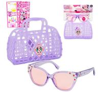 Disney Minnie Mouse Sunglasses for Girls Set - Bundle with Stylish, Comfortable & Durable Sunglasses Plus Case, Stickers, More | UV-Protection Minnie Mouse Accessories for Kids