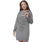 Disney Minnie Mouse Sweat Dress for Women - Oversize Hoodie Long Sweatshirt Long Sleeve Grey