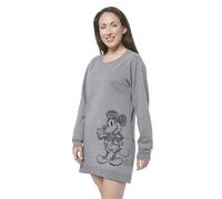 Disney Minnie Mouse Sweat Dress for Women - Oversize Sweatshirt Long Pullover Long Sleeve Grey, gray, L