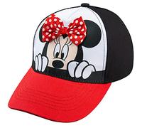Disney Minnie Mouse Toddler Girls Pink Baseball Cap - Ages 2-4 Years - Adjustable Velcro Closure (Pink/White), Red, 4 Years
