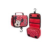 Disney Stitch Hanging Toiletry Bags for Women Teenagers Girls Minnie Mouse Cosmetic Bag Travel Accessories Stitch Gifts (Red Minnie)
