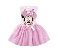 Disney Minnie Mouse Tutu Skirt & Headband Set for Girls - Pink Sparkle Glitter Tutu with Satin Bow - Officially Licensed Minnie Mouse Accessory Set