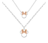 Disney Mother & Daughter Necklace Set Minnie Mouse Two-Tone Plated