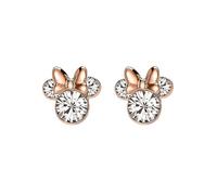 Disney Jewellery Disney Minnie Mouse Sterling Silver Rose Gold Tone CZ Stud Earrings 0.9cm