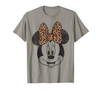Disney Minnie Mouse Vintage Leopard Print Bow Portrait T-Shirt
