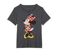 Disney Minnie Mouse Vintage Minnie Pose T-Shirt, Women's Plus, Dark Heather Grey, 6X