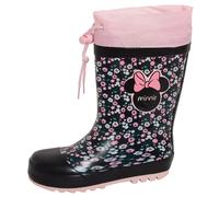 Disney Minnie Mouse Wellies Girls Warm Lined Tie Top Wellington Boots Snow Boots