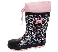 Disney Minnie Mouse Wellingtons Girls Wellington Boots Fleece Lined Tie Top Snow Shoes