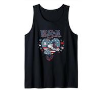 Disney Minnie Mouse with American Flags USA 4th of July Tank Top