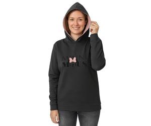 Disney Minnie Mouse Women's Hoodie Sweatshirt Pullover Long Sleeve Grey, gray, XL