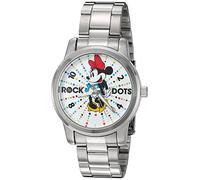Disney Minnie Mouse Women's Silver Alloy Watch, Stainless Steel Bracelet,W002797
