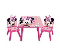 Disney Minnie Mouse Wooden Table & 2 Chairs Set by Nixy Children