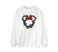 Disney Women's Minnie Mouse Wreath Sweatshirt in White | Size: 3XL Disney White 3XL
