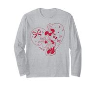 Disney Minnie Mouse XOXO Heart Coquette Valentine's Day Long Sleeve T-Shirt