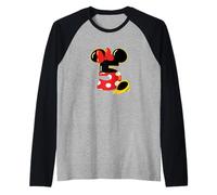 Disney Minnie Numbers "5" Fifth 5th Birthday Party Gift Raglan Baseball Tee