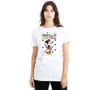 Disney Minnie Scribble Ladies T Shirt, White, XX-Large