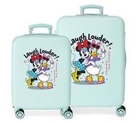 Disney Minnie Teen Suitcase Set Blue 55/65 cm Rigid ABS Combination Lock Side 91L 6 kg 4 Double Wheels