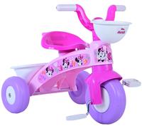 Disney Minnie Mouse Kids Tricycle for 1-3 Year Olds - Toddler Bike Trike with Front & Back Storage Basket - Officially Licensed Kids' Trikes for Girls, 25kg Load Capacity, Pink