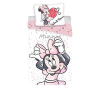 Disney Minnie White Cotton Single Bed Duvet Cover Set