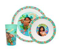 Disney Moana 2-3pc Kids Dinner Set by Polar Gear | Moana Disney Plates and Bowls Sets with Kids Cup | Dishwasher and Microwave Safe Dinnerware Set | Toddler Plates and Bowls Sets
