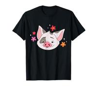 Disney Moana 2 Big Face Pua Tropical Flowers Cute Costume T-Shirt