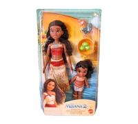 Moana 2 Moana & Simea Sister Set With 2 Fashion Dolls & 3 Accessories
