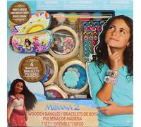 Disney Moana 2 Wooden Bangles Bracelet Activity, 69-Piece Jewelry Making Kit, Preschool Arts and Crafts, Friendship Bracelets, Kids Toys for Ages 3 Up by Just Play
