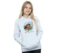 Disney Moana And Maui Wave Hoodie In Grey Grey XL