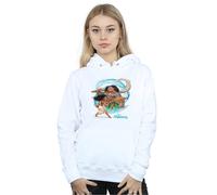 Disney Women's Moana & Maui Wave Hoodie in White | Size: Large Disney White L