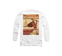 Disney Moana Bold Adventurer Long Sleeve T-Shirt, White | Size: Small Disney White S