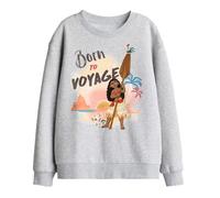Disney Moana Born To Voyage Kids Sweatshirt, Athletic Heather, 5-6