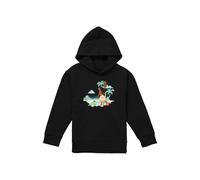 Disney Moana Flat Island Youth Kids Pull-Over Hoodie, Black | Size: 7-8 Years Disney Black 7-8 Years