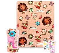 Disney Moana Fleece Blanket Set - Bundle with Soft Toddler Throw Plus Tattoos, More for Kids, Boys, Girls, Toddlers Moana Blanket 40" x 50"