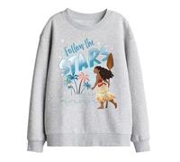 Disney Moana Follow The Stars Kids Sweatshirt, Athletic Heather, 12-13