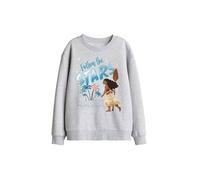 Disney Moana Follow The Stars Kids Sweatshirt, Athletic Heather in Light Grey | Size: 9-11 Years Disney Light Grey 9-11 Years