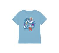 Disney Moana Free as the Ocean kids t-shirt in Light Blue | Size: 3-4 Years Disney Light Blue 3-4 Years