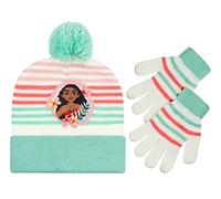 Disney Moana Girls Beanie Winter Hat and Mittens Cold Weather Set, Age 2-4 and 4-7 Years