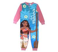 Disney Moana Girls Onesie, Sleepsuit, All in One Pyjamas, Pink/Blue, Age 7-8 Years