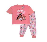 Disney Moana Girls Pyjamas Pjs Nightwear Top Trousers Short Sleeve HeiHei Pua 2-3 Years Coral