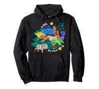 Disney Moana Go With The Flow Island Scenery Hei Hei And Pua Pullover Hoodie