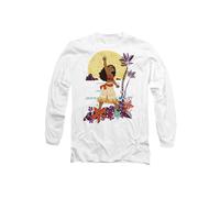 Disney Moana Heart Sunset Long Sleeve T-Shirt, White | Size: Small Disney White S