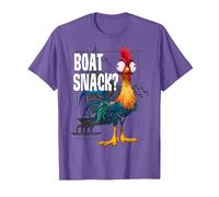 Disney Moana Hei Hei Boat Snack? T-Shirt, Men, Purple Heather, Medium