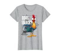 Disney Moana Hei Hei Boat Snack? T-Shirt, Women, Heather Grey, Large