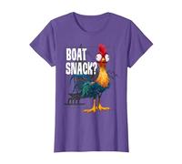 Disney Moana Hei Hei Boat Snack? T-Shirt, Women, Purple Heather, X-Large